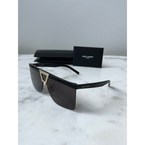 NEW Saint Laurent SL537 Palace 001 Black Gold Sunglasses main image 4